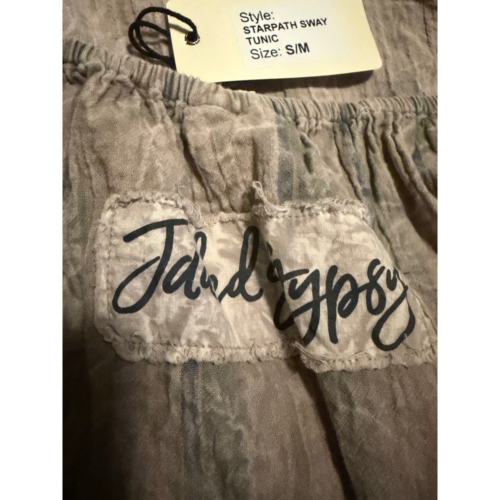 Jaded Gypsy Starpath Sway Tunic Pinafore Dress Patchwork Lace Neutral SM NEW - Picture 7 of 12